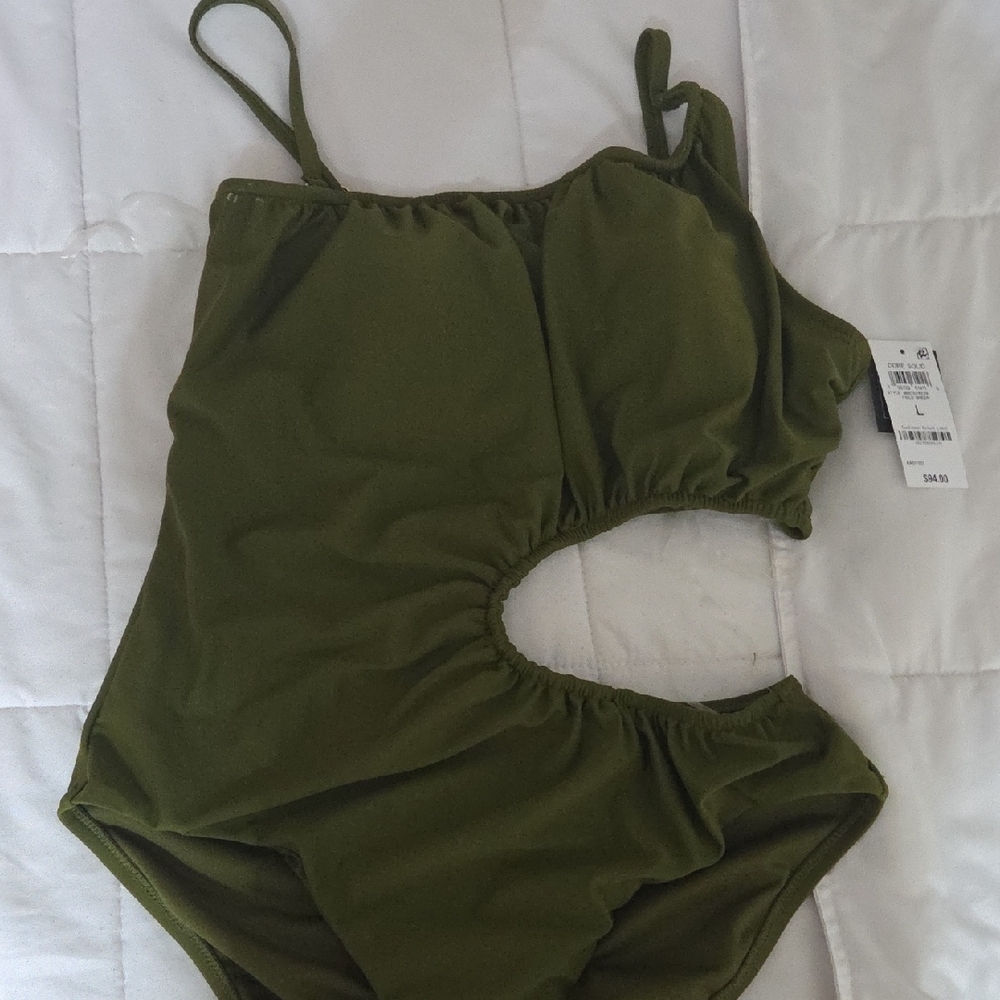 Bar III High-Leg Plunging One-Piece - NEW with Tags - Size Large